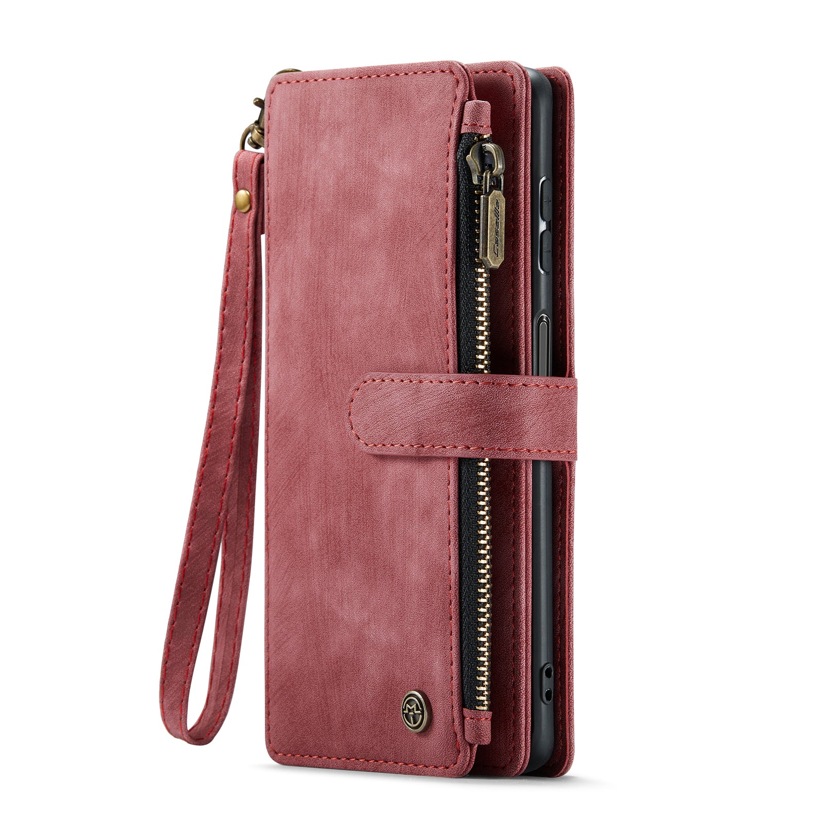 For Samsung Galaxy A16 5G / A16 4G Case CASEME C30 Series PU Leather 10 Card Slots Wallet Phone Cover - Red For Samsung Galaxy A16 5G / A16 4G Case CASEME C30 Series PU Leather 10 Card Slots Wallet Phone Cover - Red